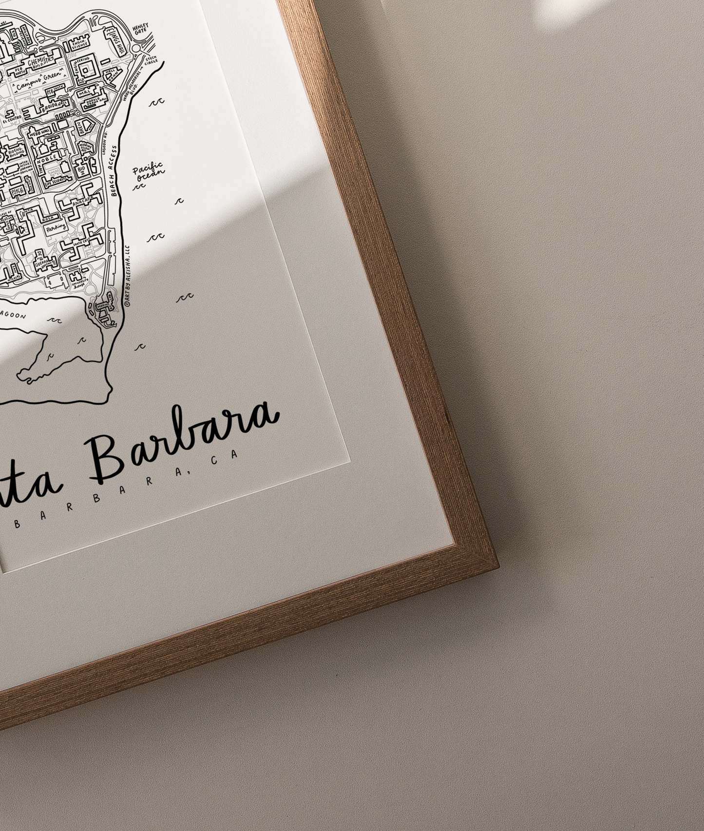 UC Santa Barbara Campus Map Print