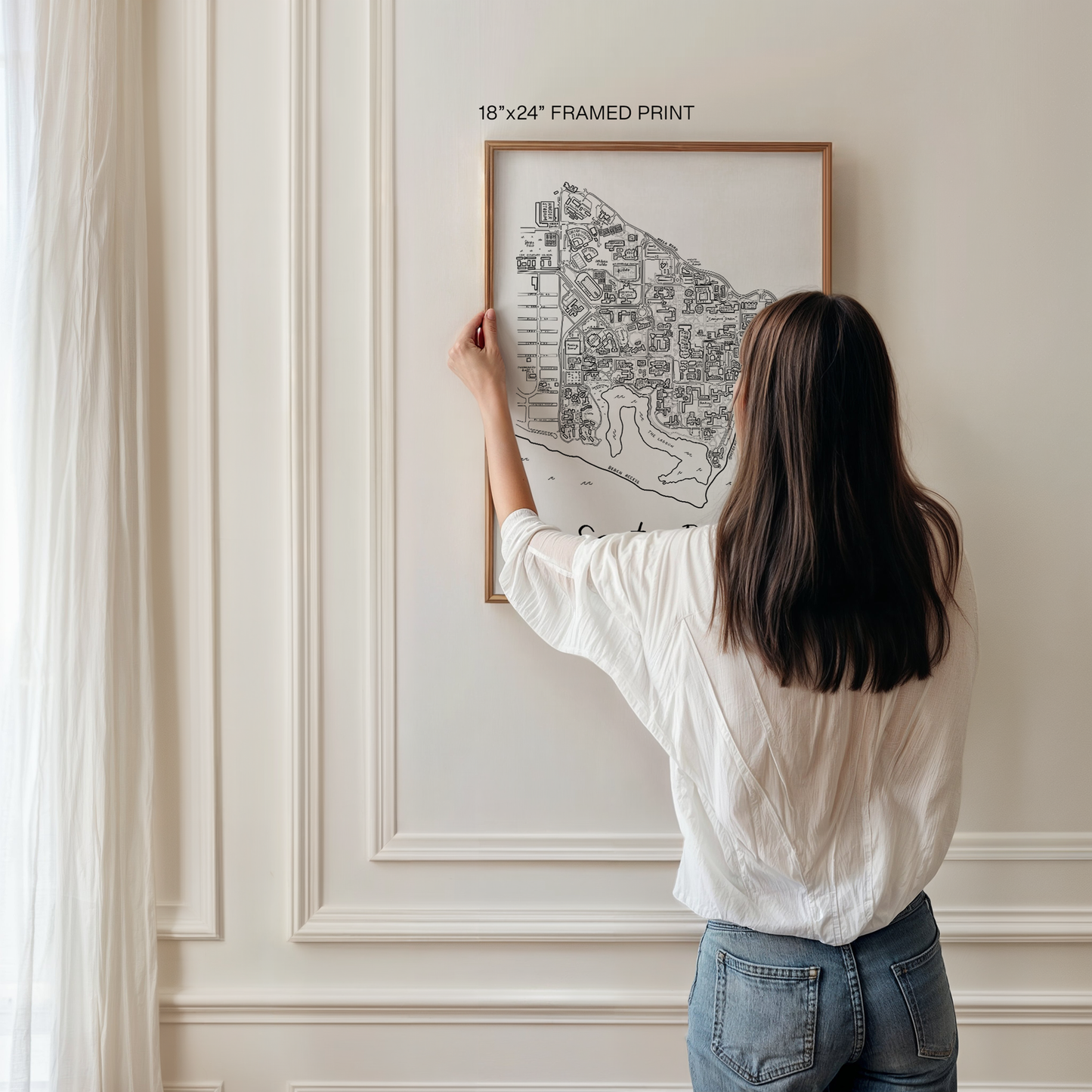 UC Santa Barbara Campus Map Print