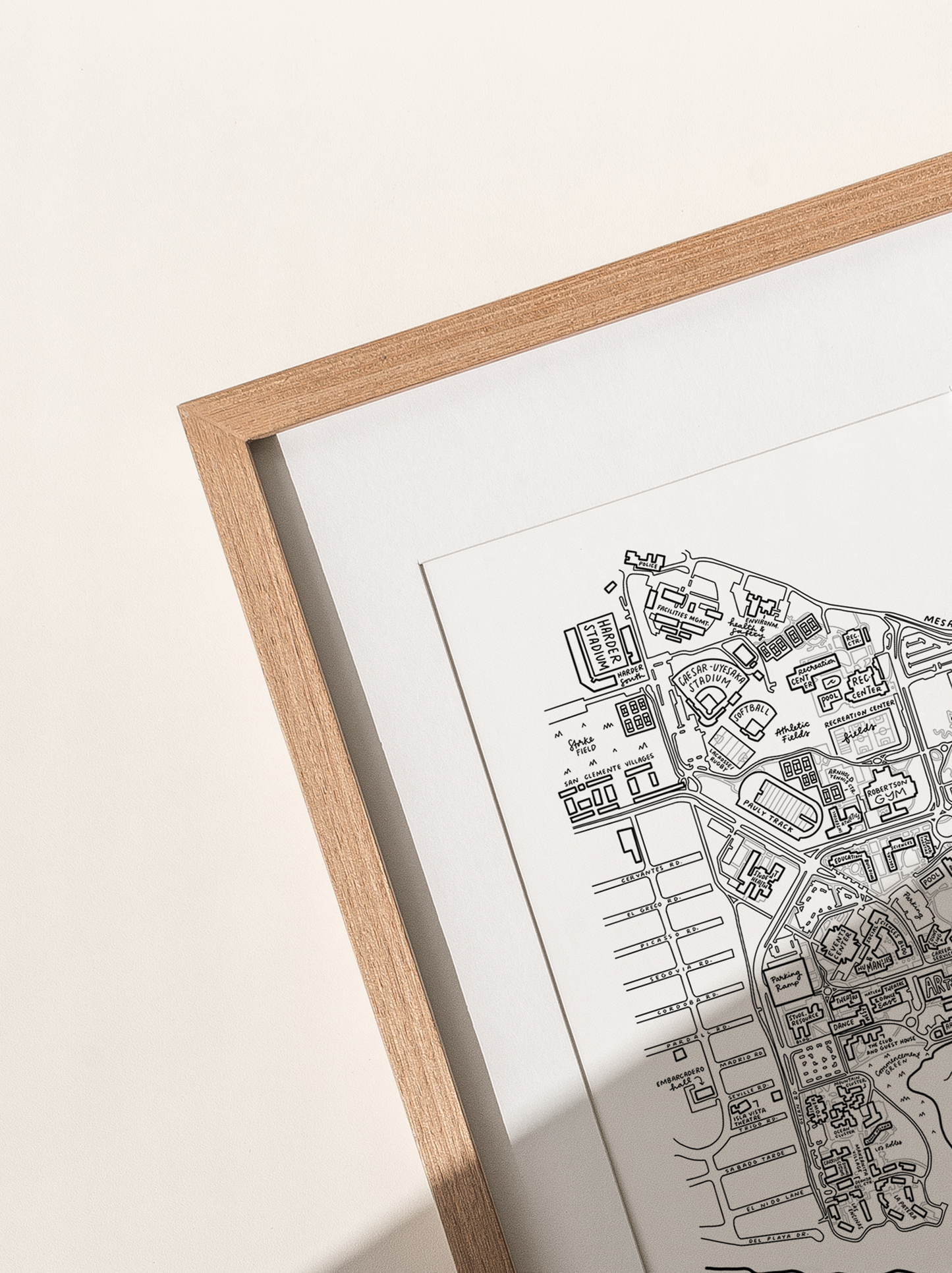 UC Santa Barbara Campus Map Print