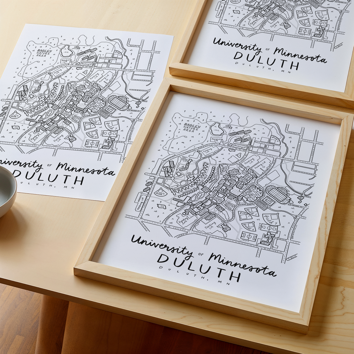 University of Minnesota Duluth (UMD) Campus Map Print