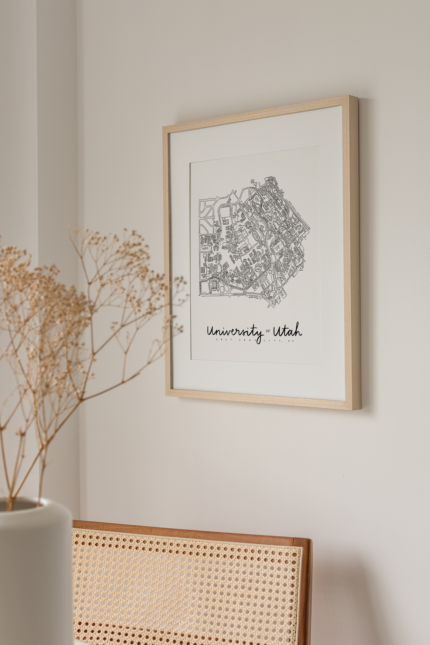 University of Utah Campus Map Print