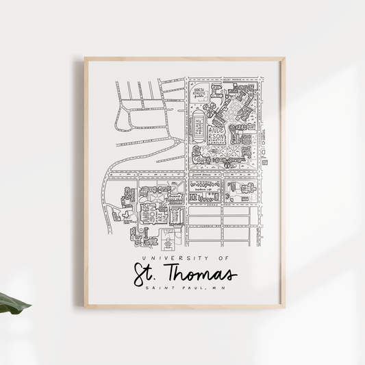University of Saint Thomas (UST) Campus Map Print
