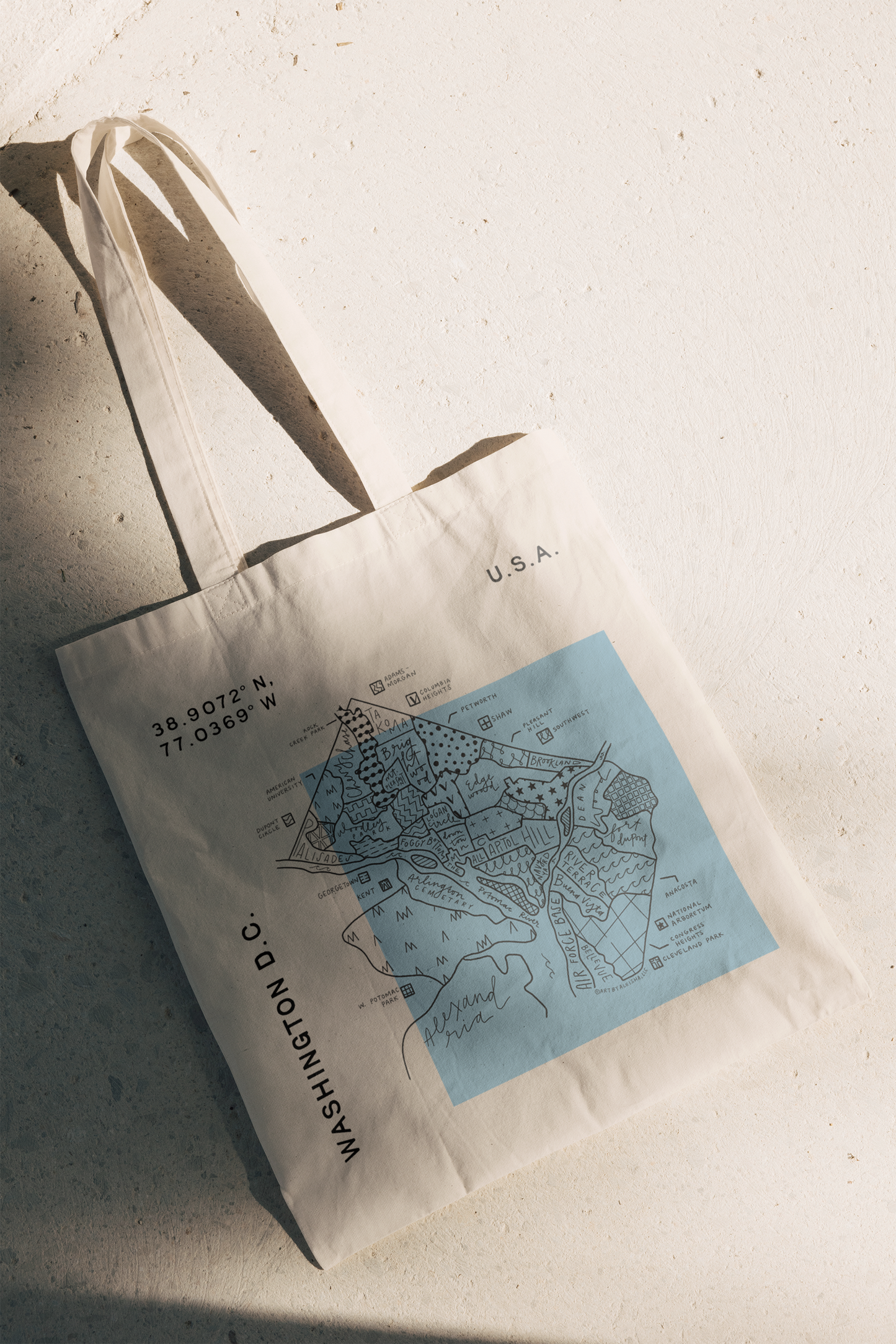 Washington DC Map Tote