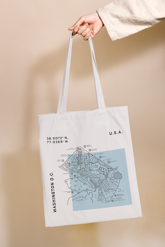 Washington DC Map Tote
