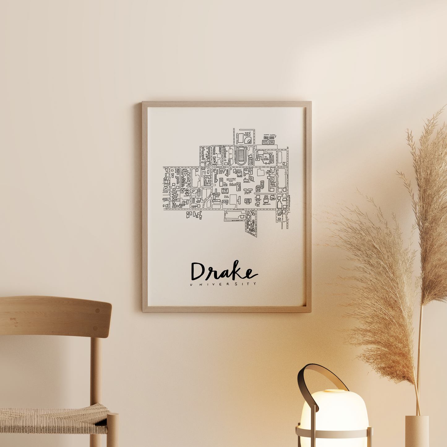 Drake University Campus Map Print