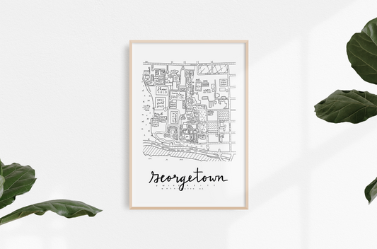 Georgetown University Campus Map Print