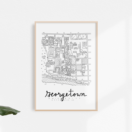 Georgetown University Campus Map Print