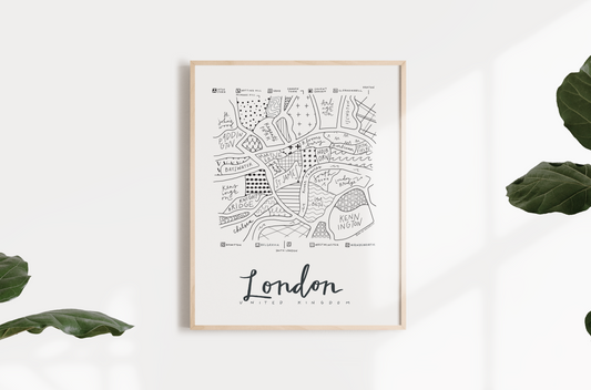 London Neighborhood Map Print