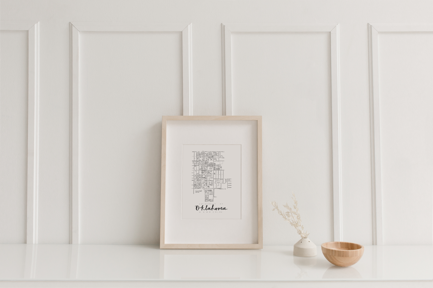 University of Oklahoma Campus Map Print