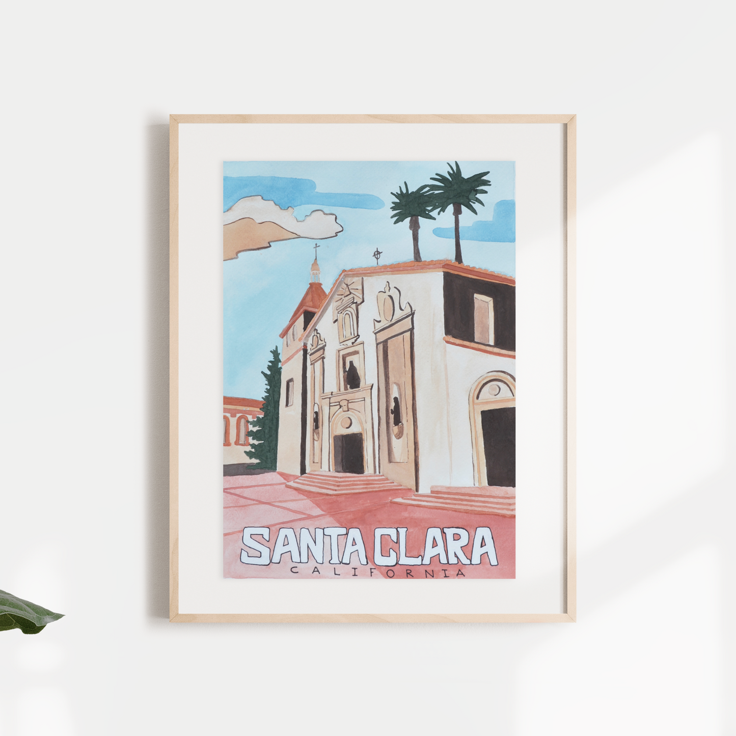 Santa Clara University Poster (Mission Church)