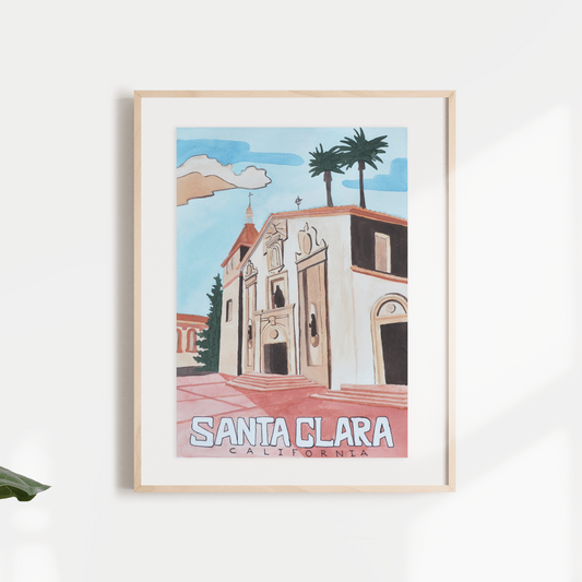 Santa Clara University Poster (Mission Church)