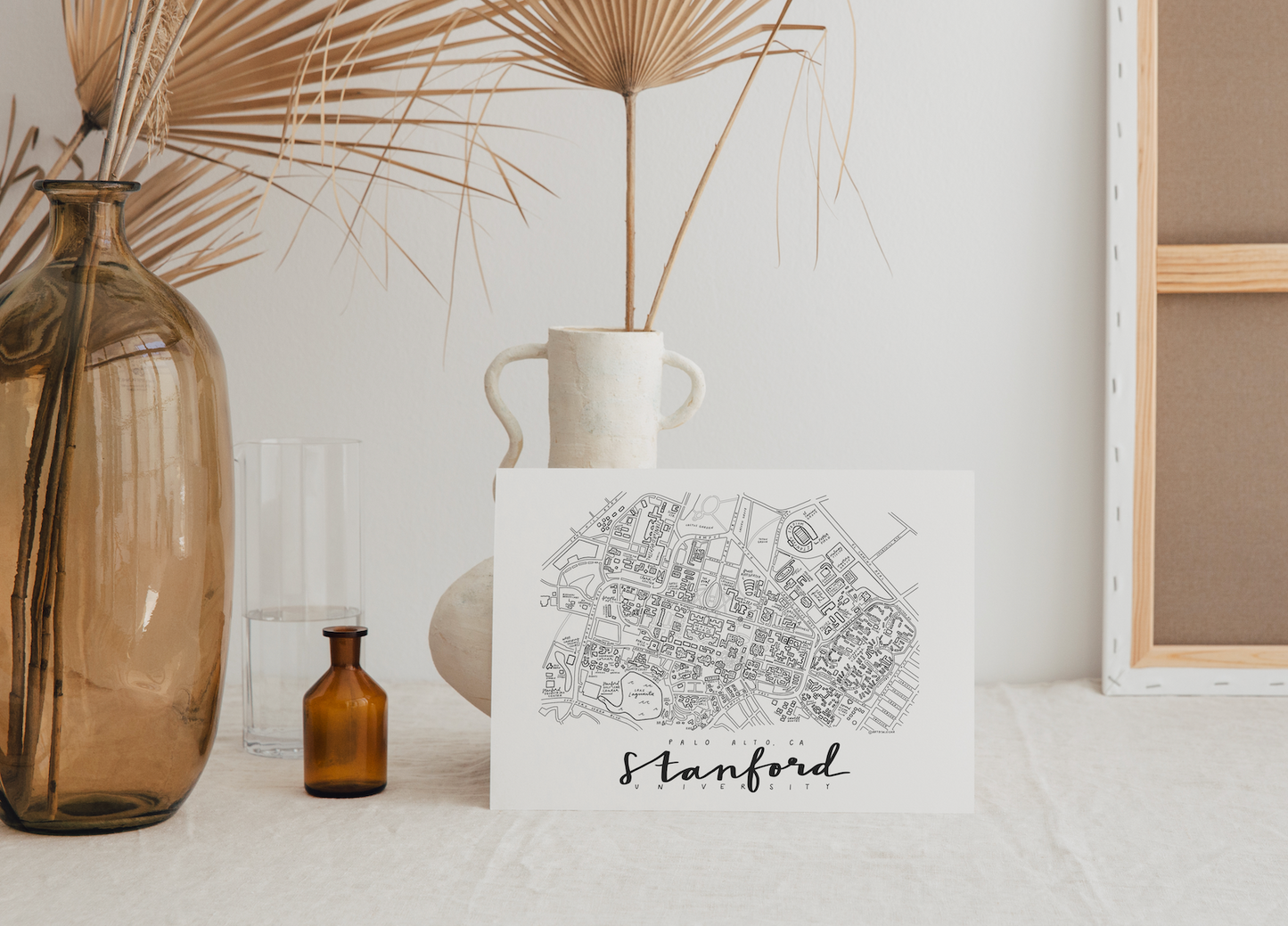 Stanford University Campus Map Print