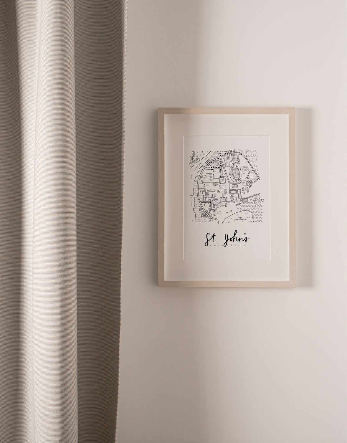 Saint John's University Campus Map Print