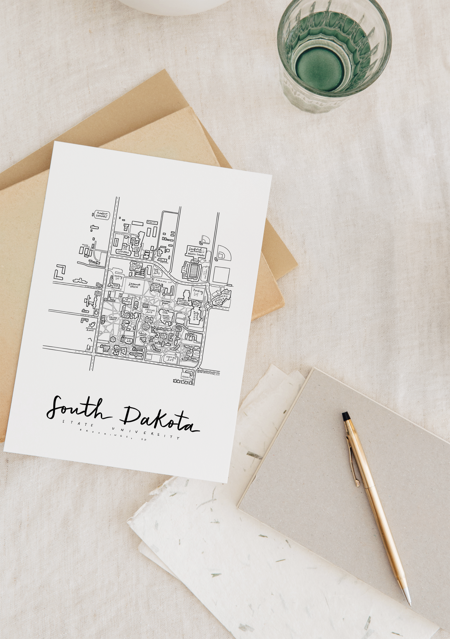 South Dakota State University Campus Map Print