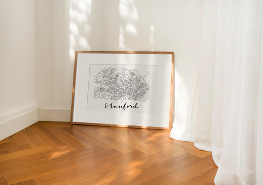 Stanford University Campus Map Print