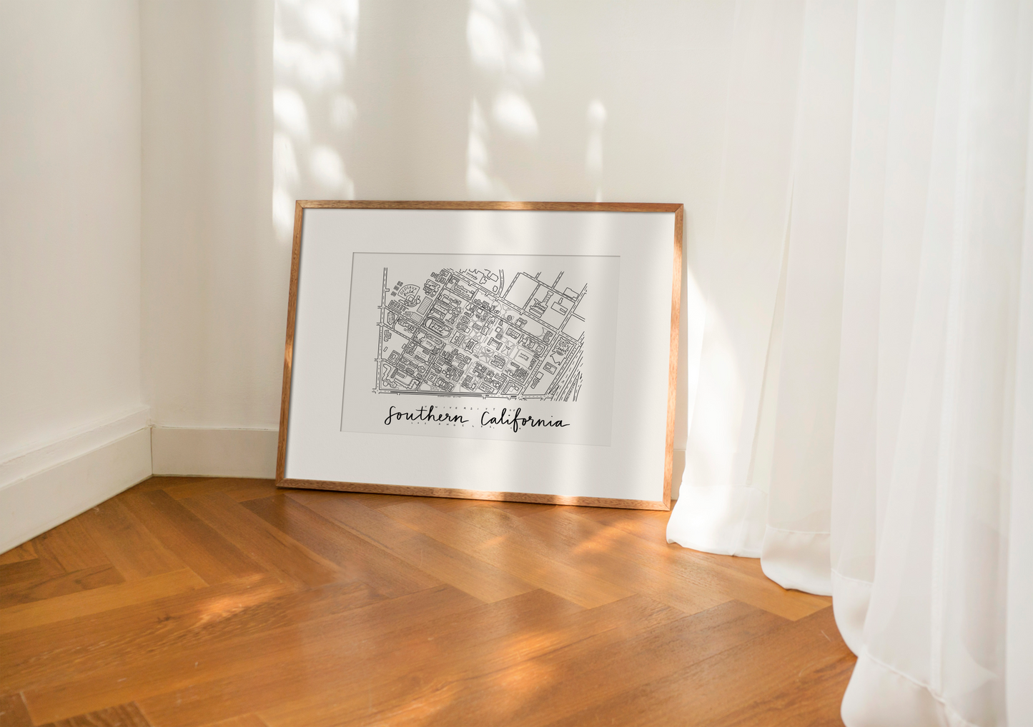 University of Southern California (USC) Campus Map Print