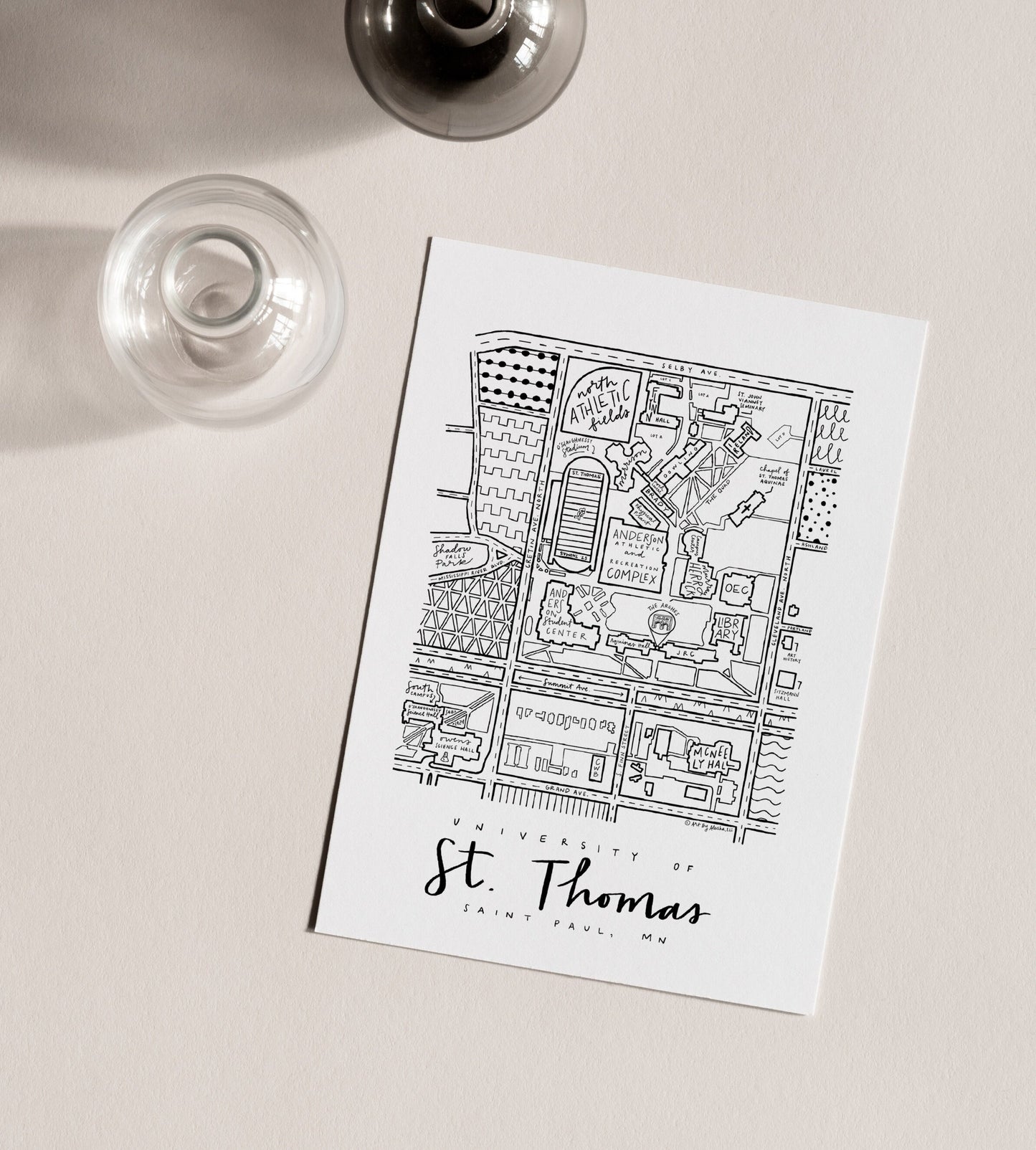 University of Saint Thomas (UST) Campus Map Print