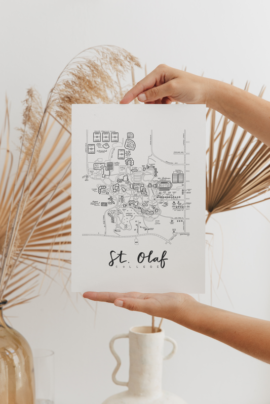 St. Olaf College Campus Map Print
