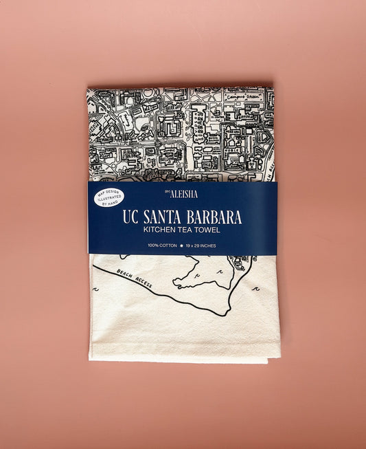 UC Santa Barbara Campus Map Tea Towel