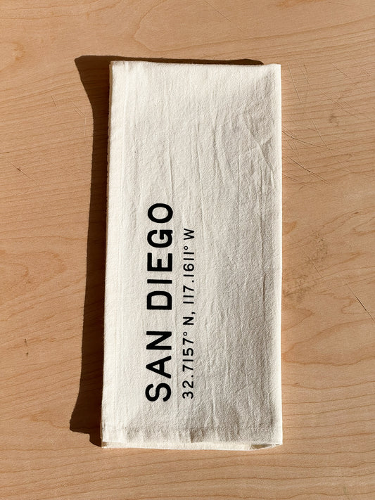 San Diego Map Tea Towel