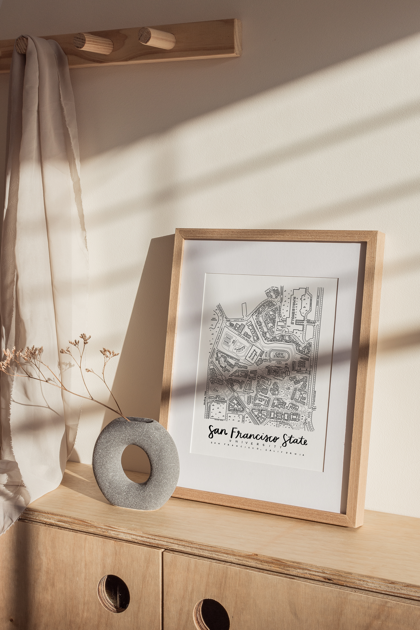 San Francisco State University Campus Map Print