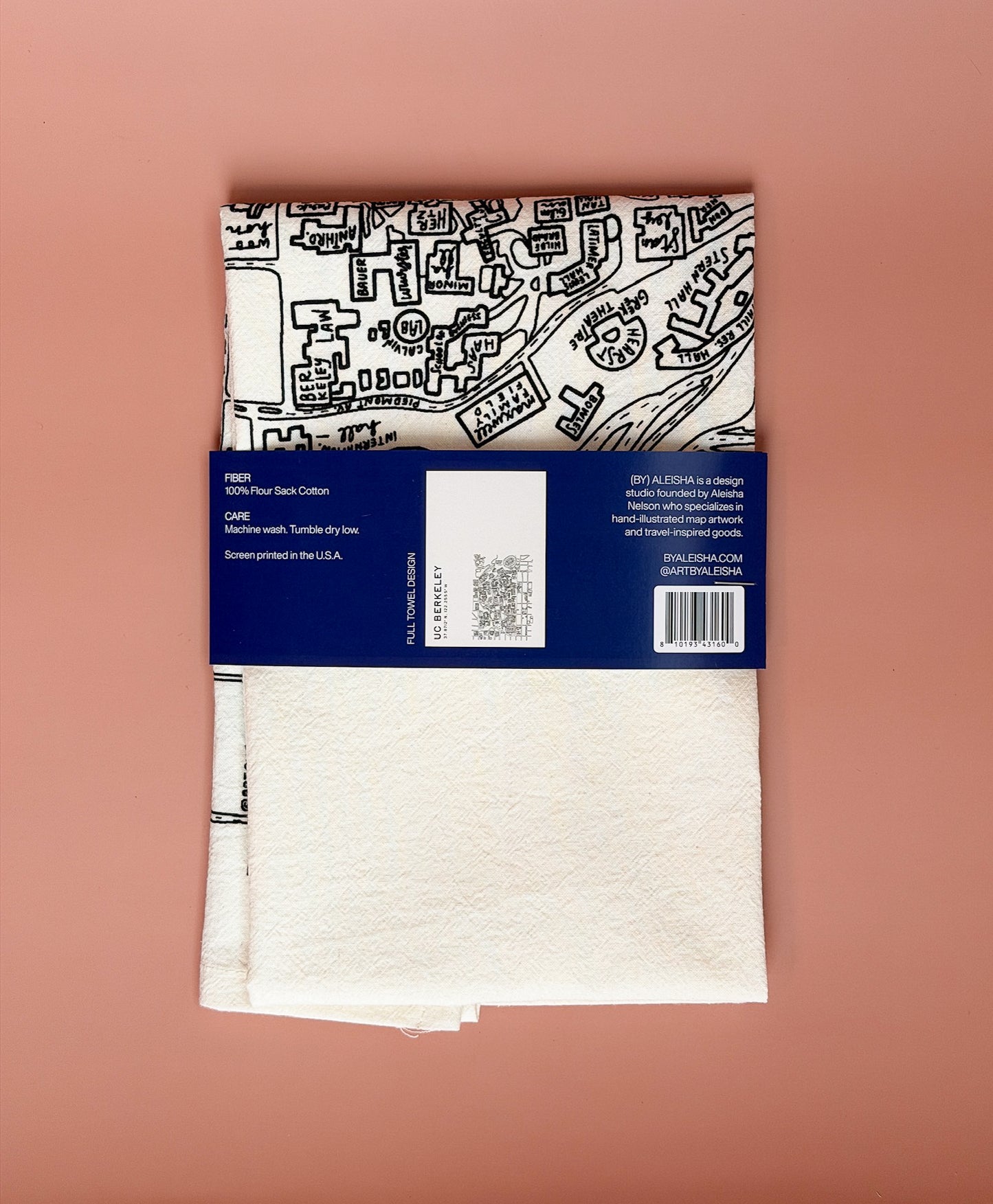 UC Berkeley Campus Map Tea Towel