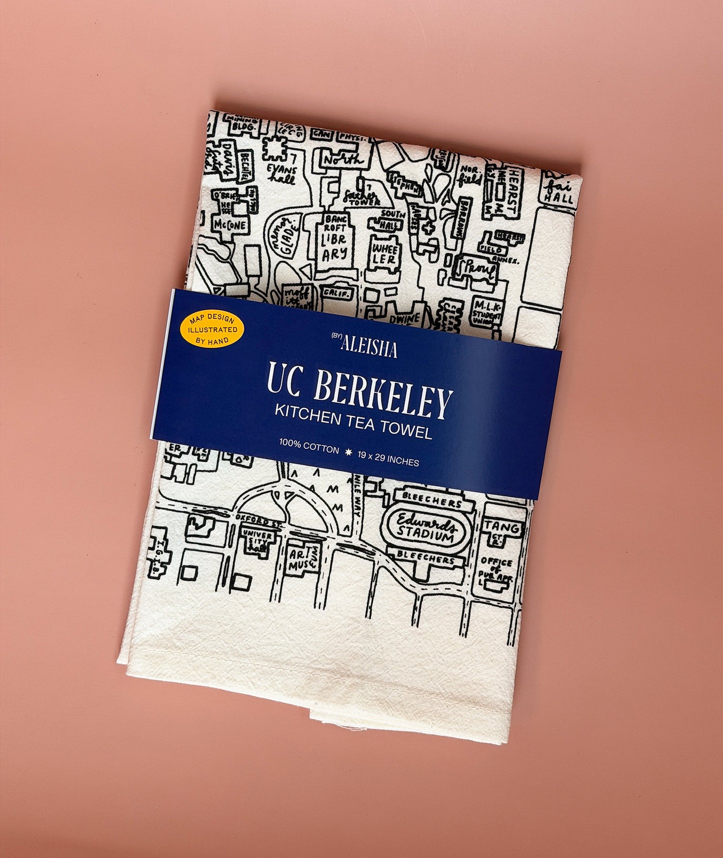 UC Berkeley Campus Map Tea Towel