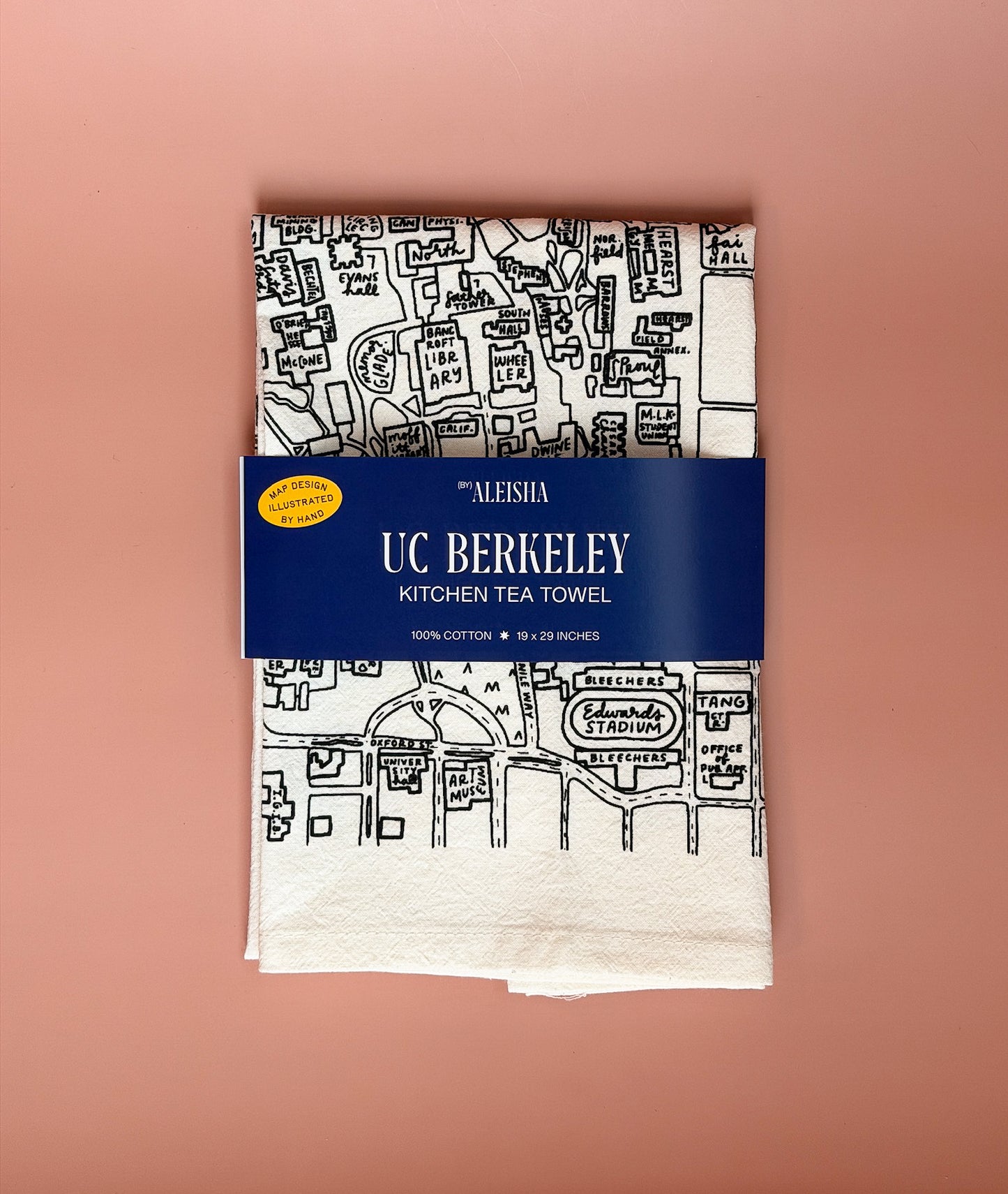 UC Berkeley Campus Map Tea Towel