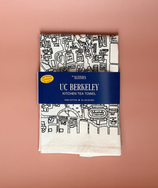 UC Berkeley Campus Map Tea Towel