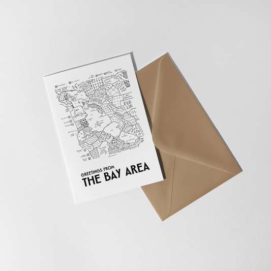Bay Area Map Greeting Card