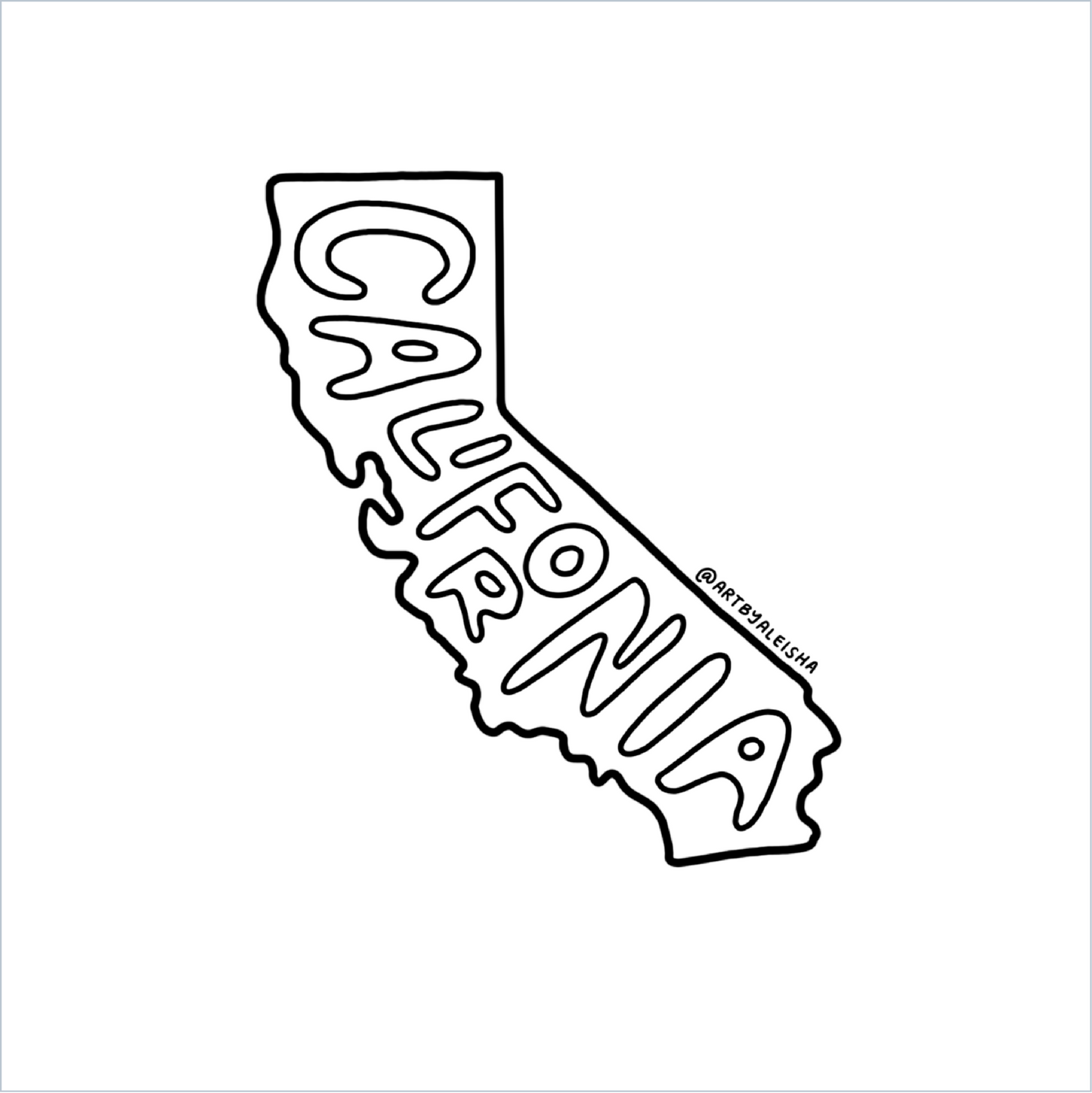 California State Die Cut Sticker