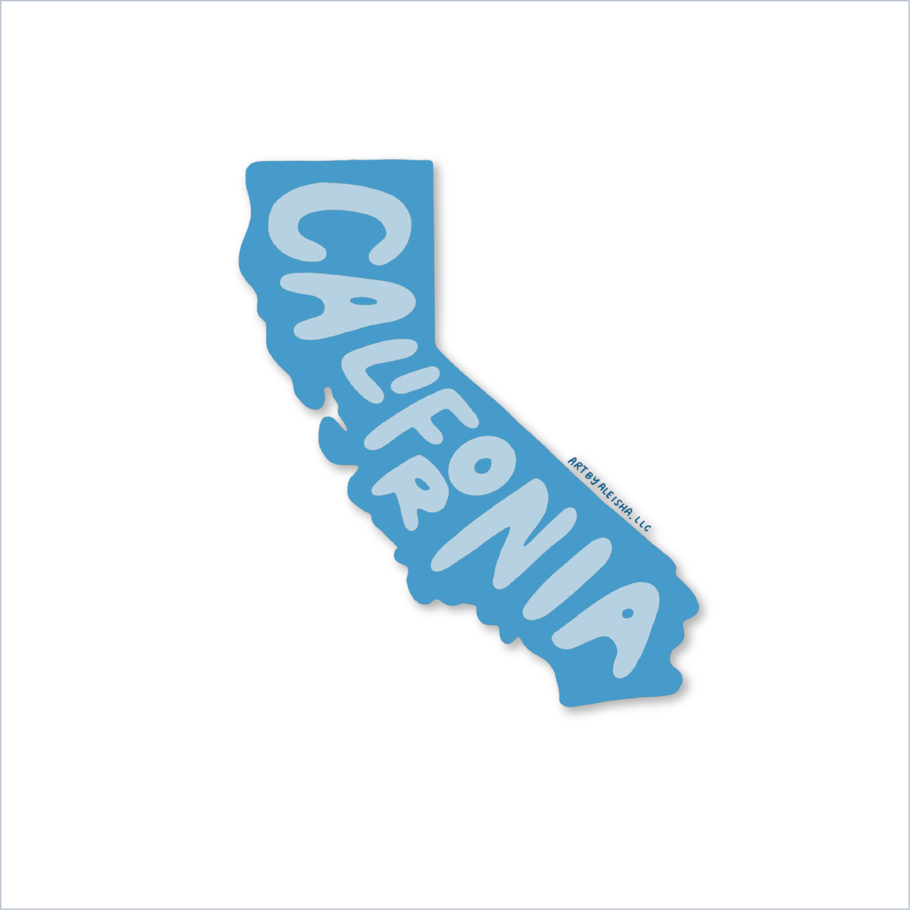 California State Die Cut Sticker – (BY) ALEISHA