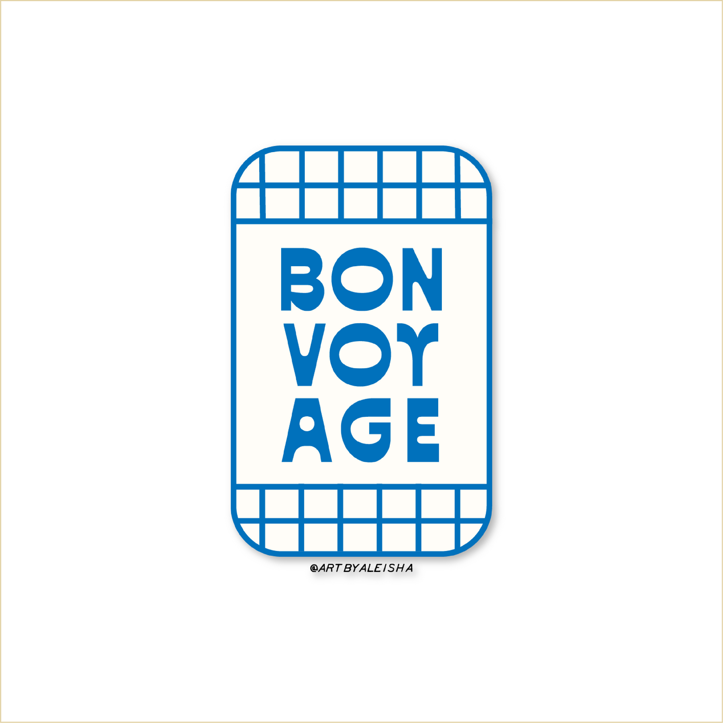 Bon Voyage Die Cut Sticker