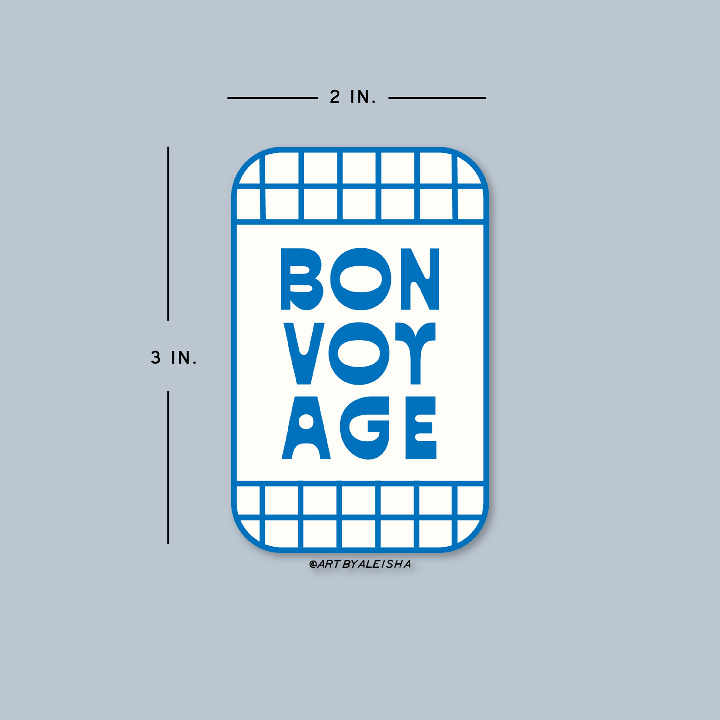 Bon Voyage Die Cut Sticker