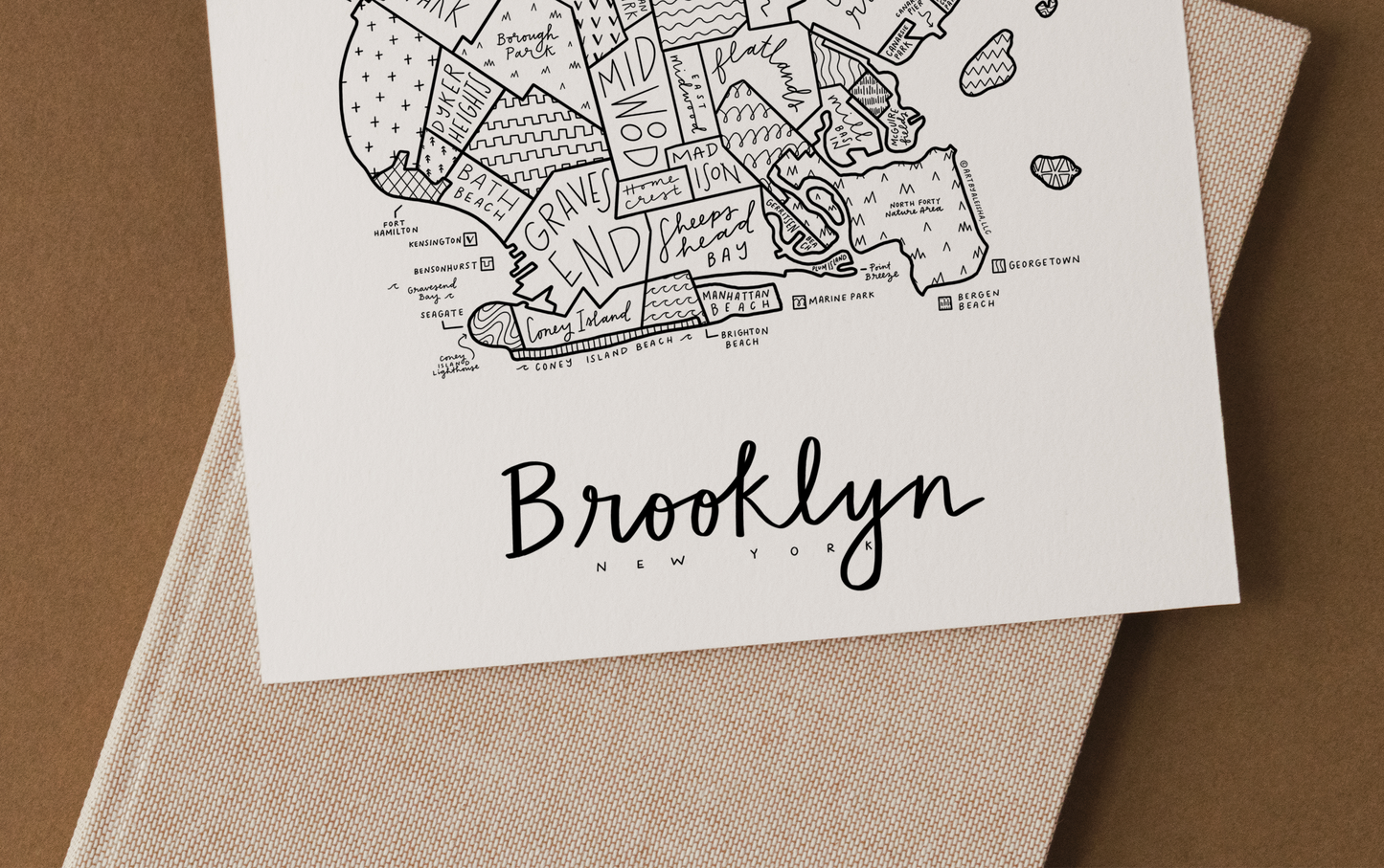 Brooklyn Neighborhood Map Print