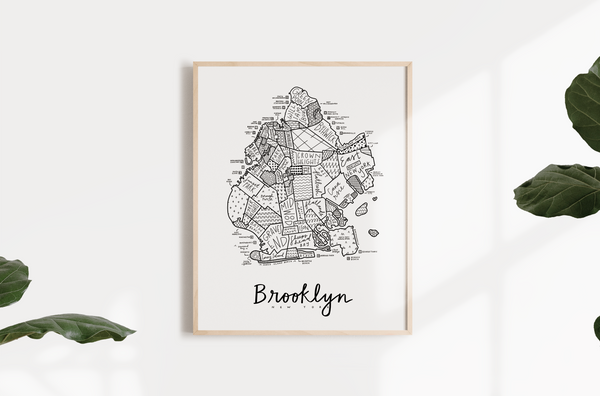 Brooklyn Neighborhood Map Print