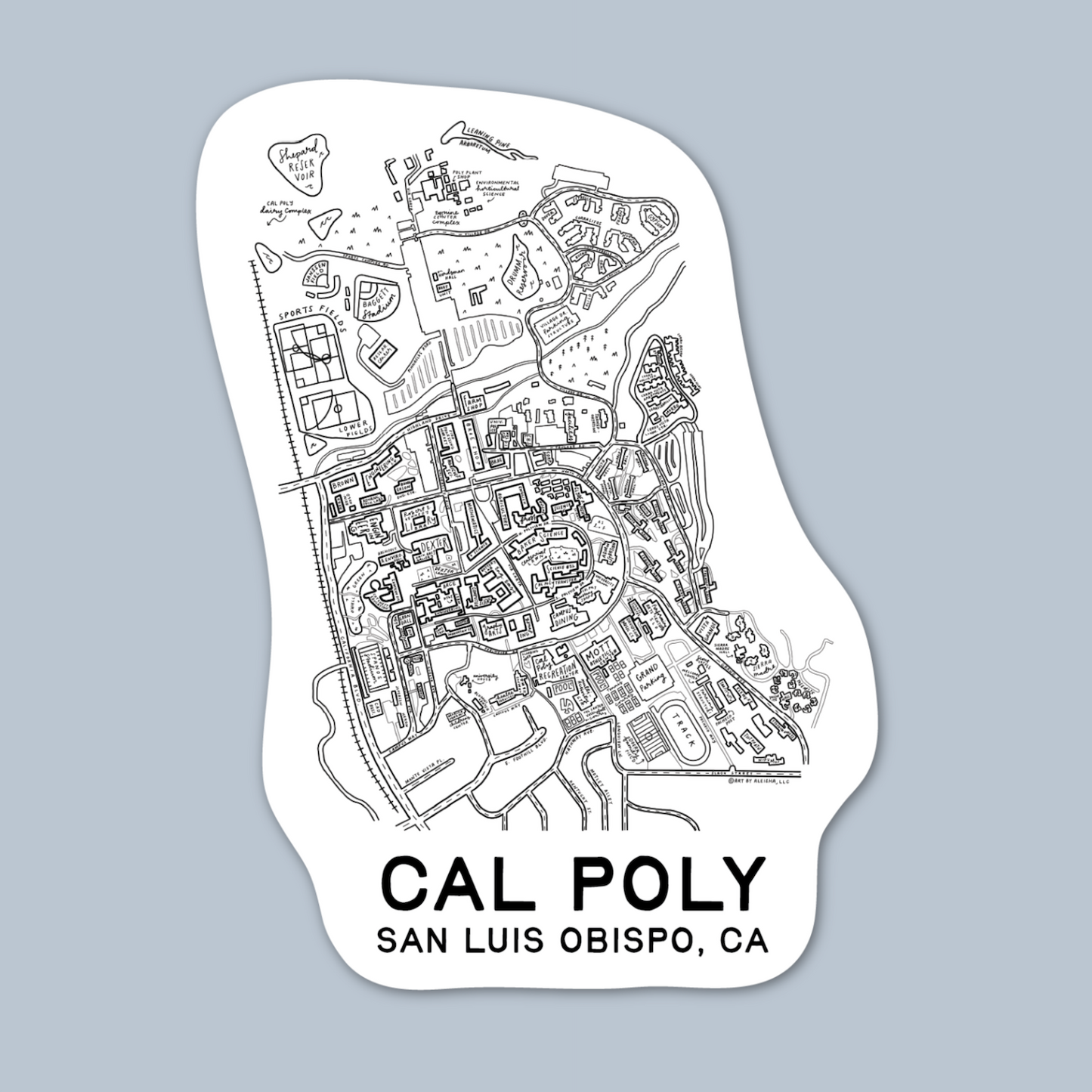 Cal Poly Campus Map Sticker