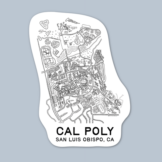 Cal Poly Campus Map Sticker