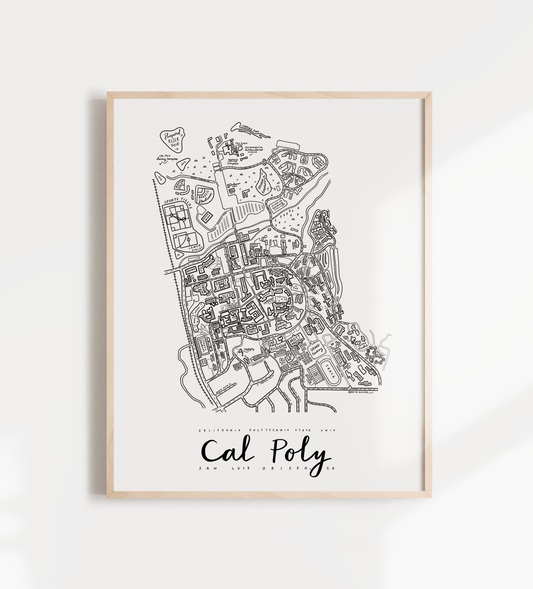 [GREEK GIFTING] Cal Poly San Luis Obispo Campus Map Print