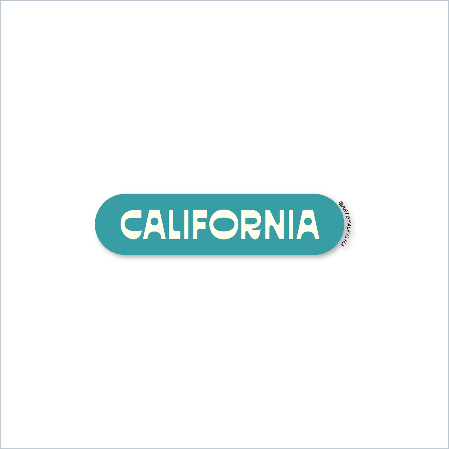 California Pill Die Cut Sticker