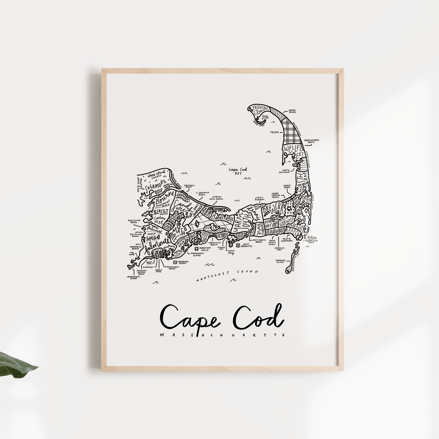 Cape Cod Map Print