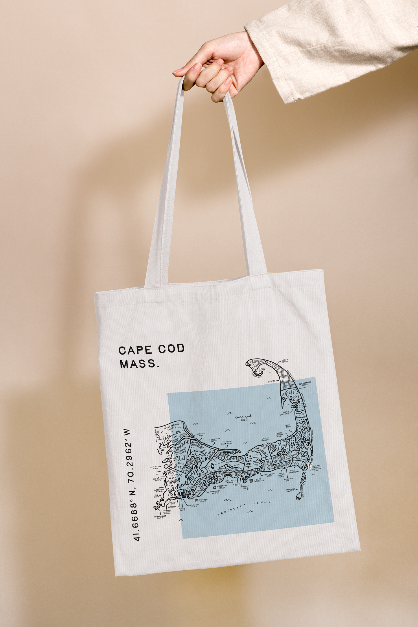 Cape Cod Map Tote