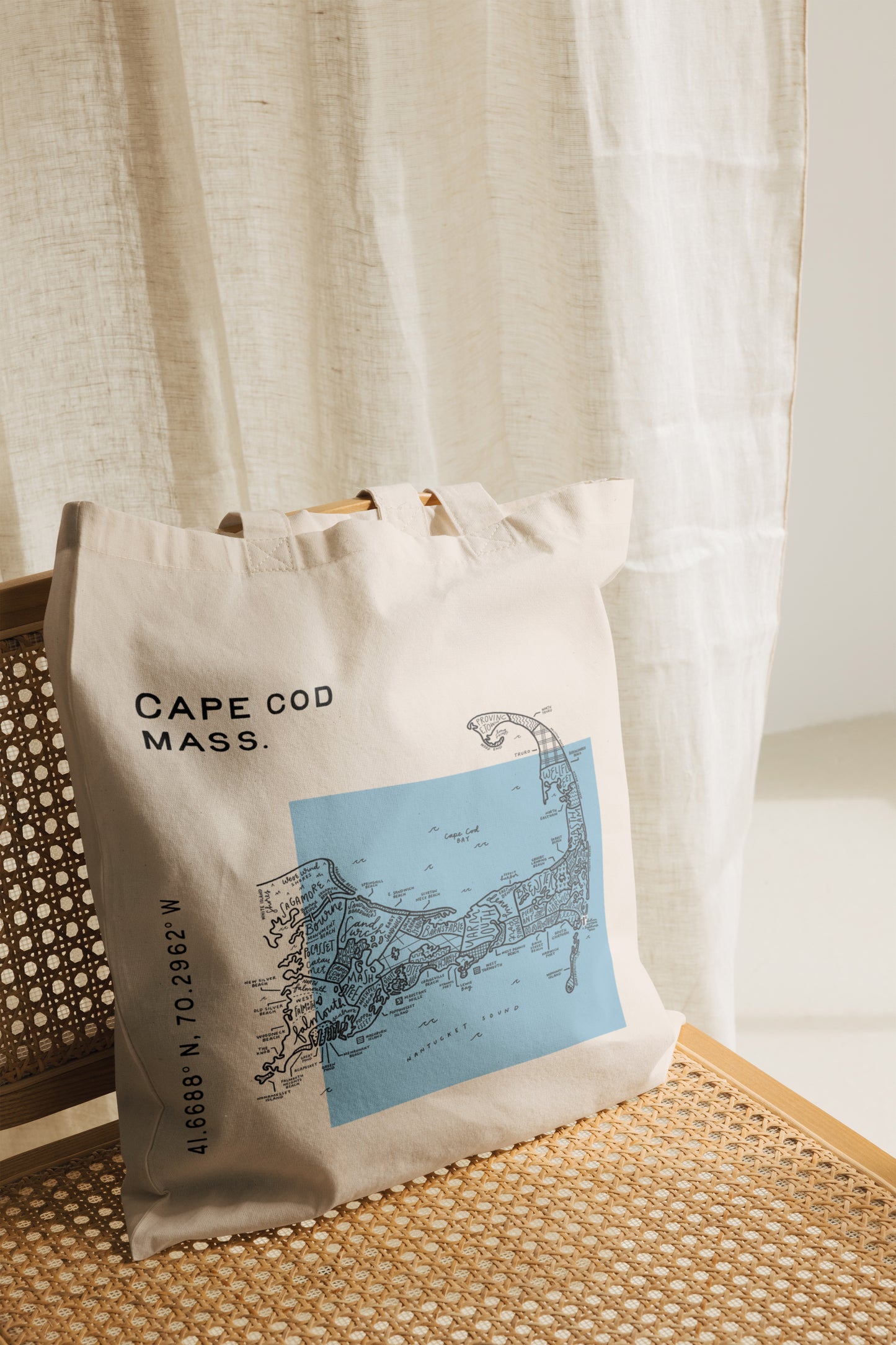 Cape Cod Map Tote