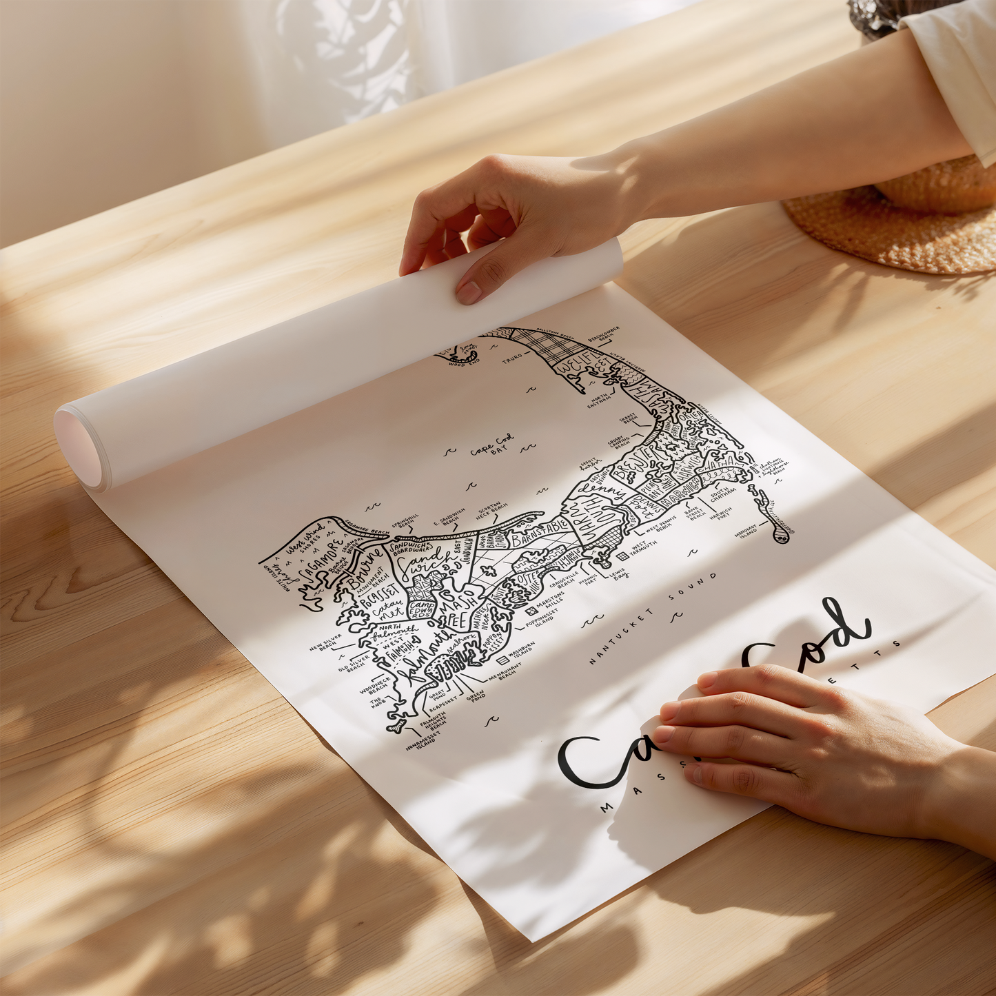 Cape Cod Map Print