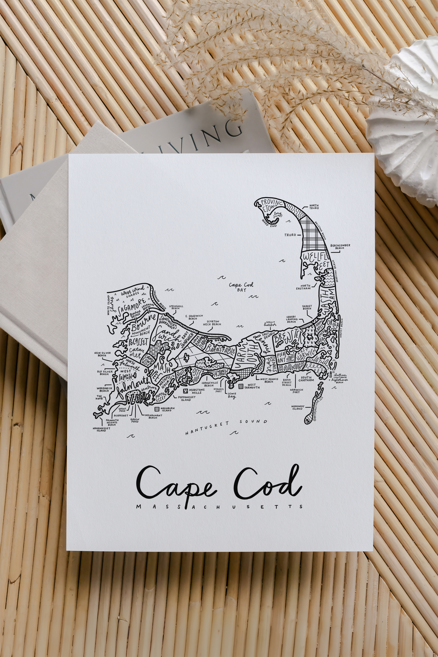 Cape Cod Map Print