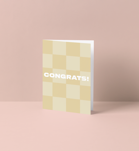 Checkered Congrats Card