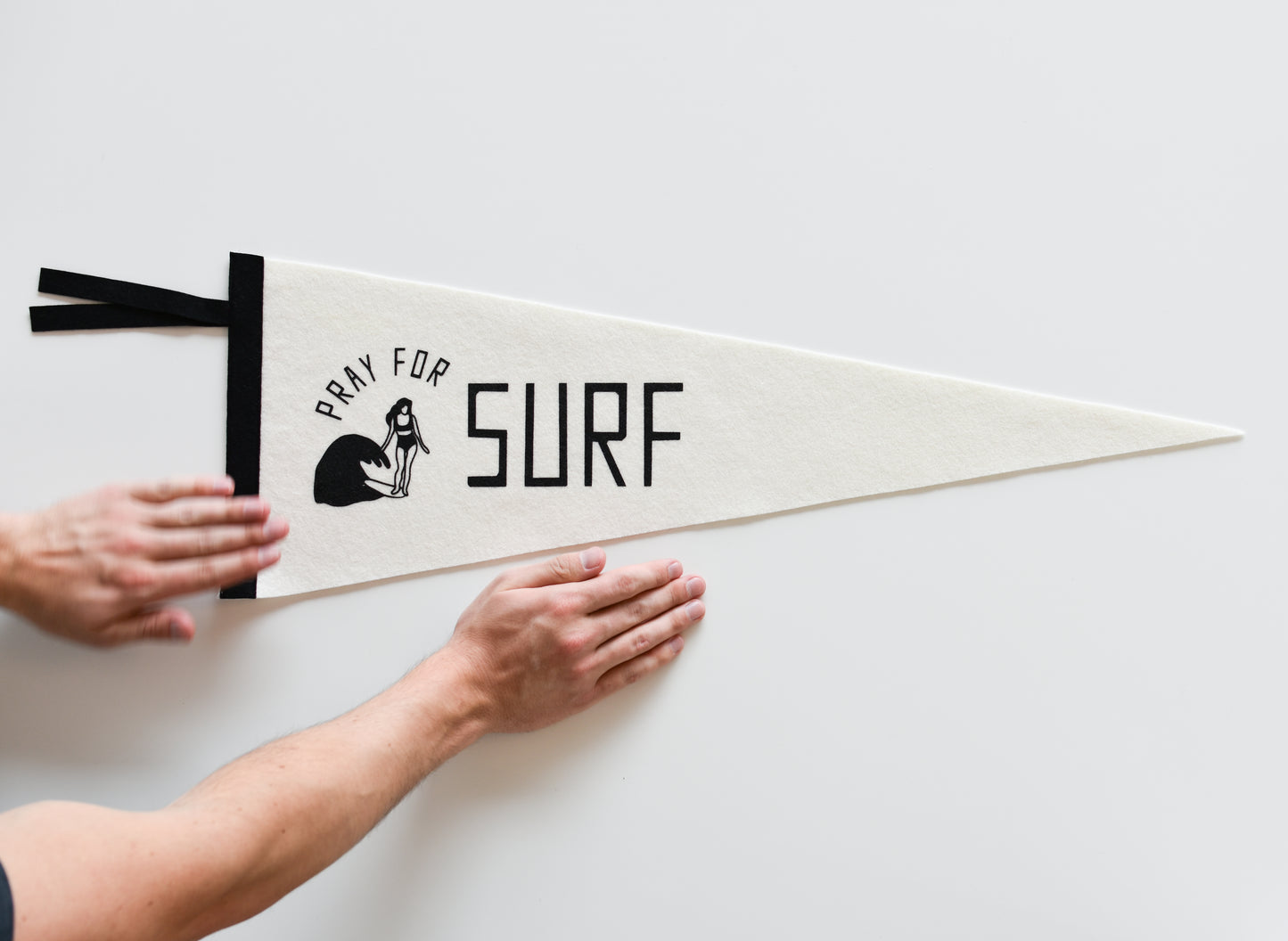 Pray For Surf Felt Pennant