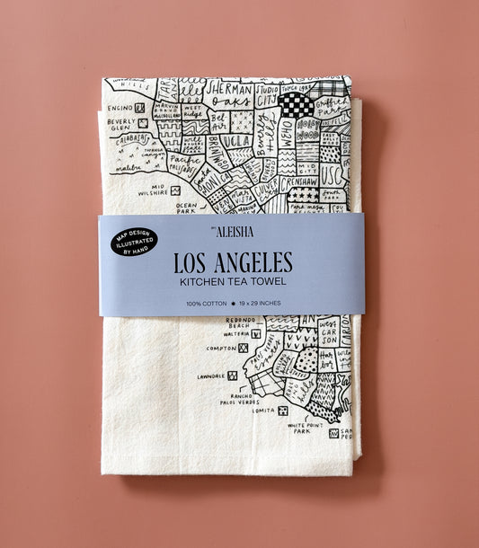 Los Angeles Map Tea Towel