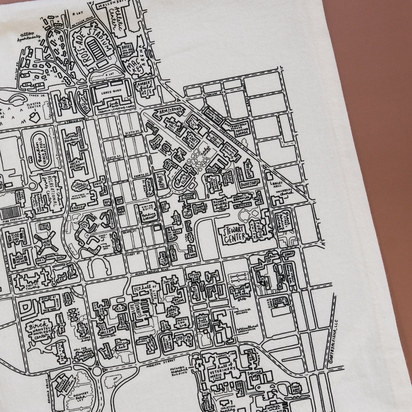 Purdue University Tea Towel