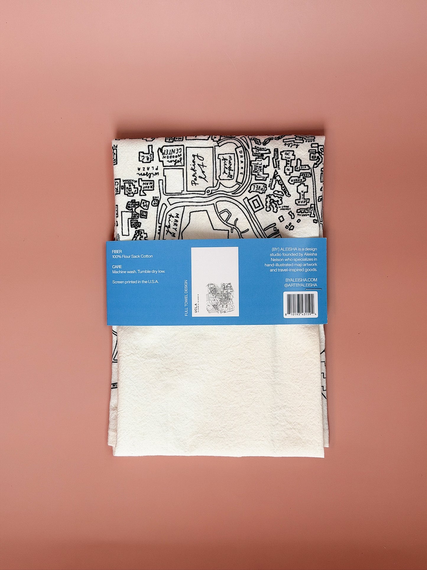 UCLA Campus Map Tea Towel